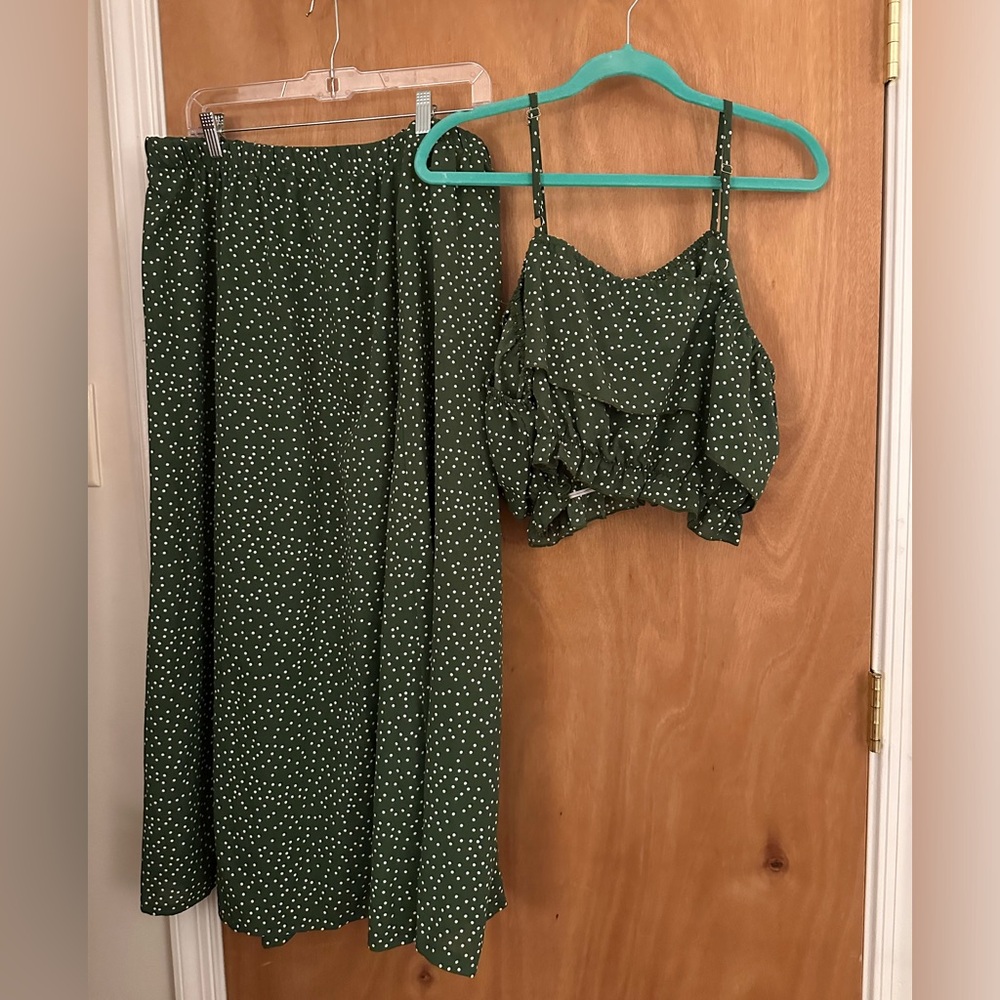 Women’s Skirt & Crop Top Set, Size 1XL